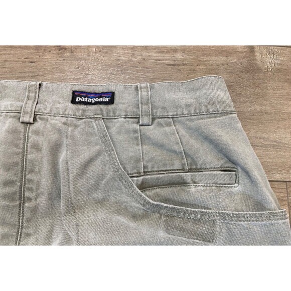 Vintage Patagonia Men's 35X32 Double Knee Gray Straight Leg Canvas Cotton Pants - Picture 9 of 9